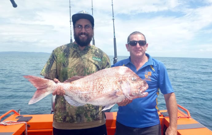 A large Snapper caught on a Ezyfishing Charter